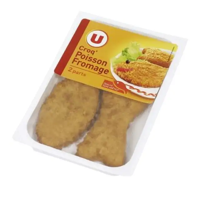 Croq de poisson au fromage front packaging
