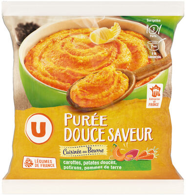 Purée douce saveur 750g front packaging