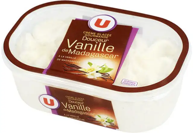 Crème glacée gourmande douceur vanille Madagascar front packaging