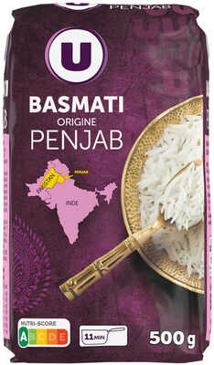 Riz basmati origine Penjab 500g front packaging