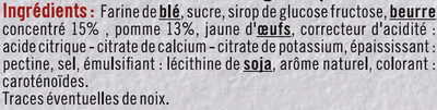 Mini tartelette pur beurre fourrage aux pommes 270g ingredients label