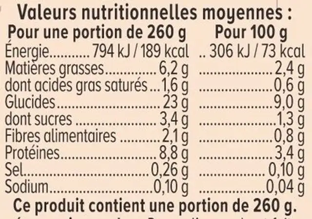 Plat bébé Risotto au saumon et champignon, dès 18 mois - 260g - Repasbébé ingredients label