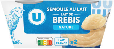 Semoule au lait de brebis nature sucré 2x140g