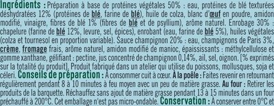 Croq'panés blé et saveur champignon ingredients label