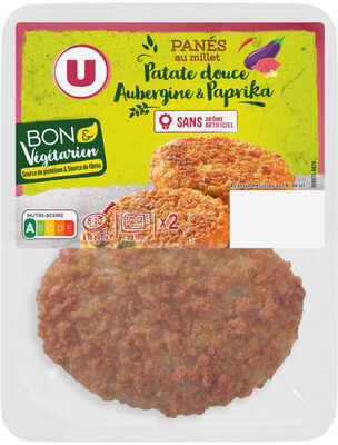 Panés au millet patate douce, aubergine paprika bon et végétarien - 2x100g