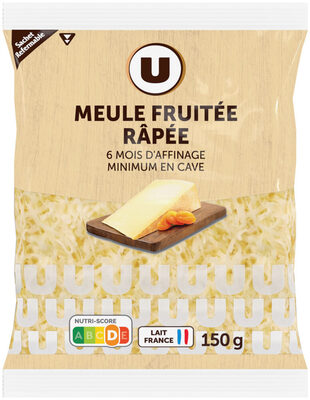 Fromage au lait pasteurisé meule fruitée râpé 33%mg, 150g