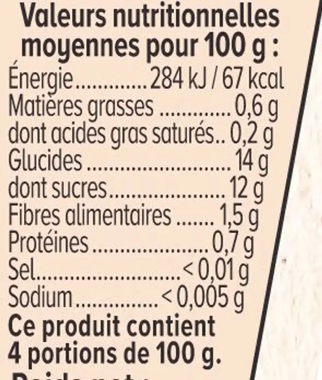 Dessert bébé Pomme et pruneau, de 6 à 12 mois - 4x100g - Petits pots bébé ingredients label