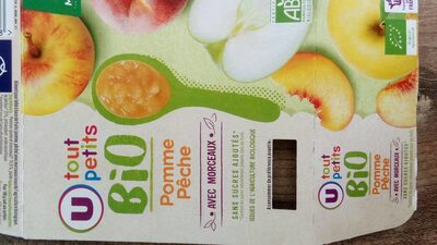 Dessert bébé Pomme Pêche, dès 8 mois - 4x100g - Petits pots bébé