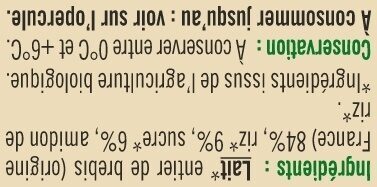 Riz au lait de brebis nature 2x140g nutrition facts table