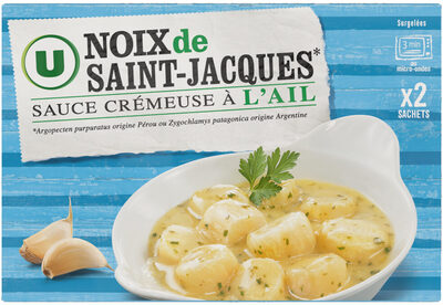 Noix coquille Saint Jacques sauce crémeuse à l'ail