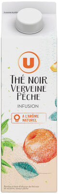 Boisson infusion de thé noir et verveine Saveur Pêche - Brique 1l