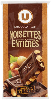 Chocolat au Lait et aux noisettes entières