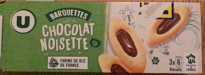 Barquettes au chocolat et aux noisettes 2x120g front packaging
