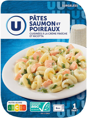 Plat cuisiné individuel Pâtes saumon poireaux sauce ricotta 300g