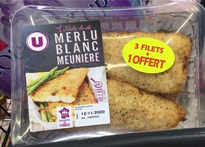 Filets de merlu blanc meunière front packaging