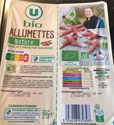 Allumettes nature - 2x75g