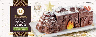 Bûche glacée scène de Noël front packaging