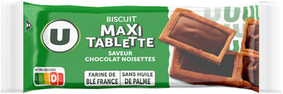 Biscuit maxi tablette saveur chocolat noisette 73g