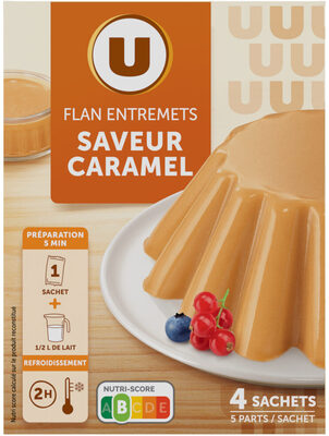 Préparation Entremets pour flan caramel, 4 doses, 180g front packaging