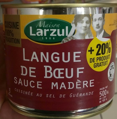 Langue de Boeuf Sauce Madère front packaging