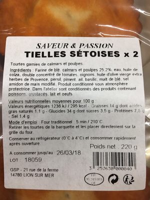 Tielles setoises x 2