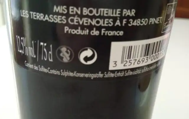 Le cigalois ingredients label