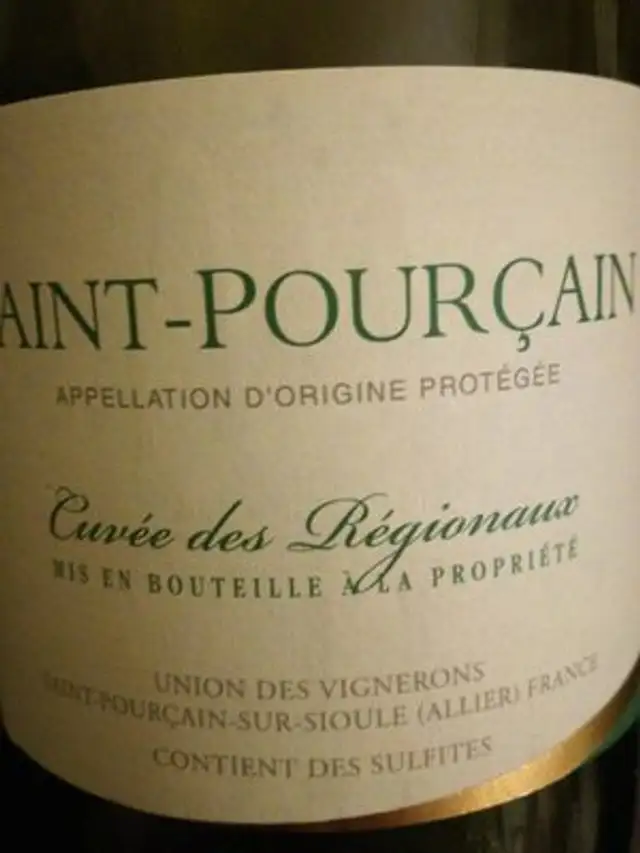 Saint Pourcain Blanc 75Cl, ingredients label