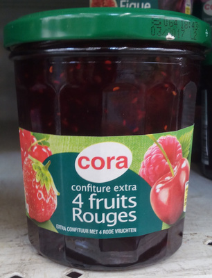 Confiture extra 4 fruits rouges front packaging