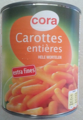 Carottes entières front packaging