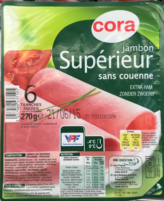 Jambon supérieur sans couenne