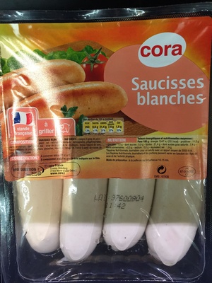 Saucisses blanche cora front packaging