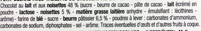 Petit Beurre Chocolat Noisette ingredients label