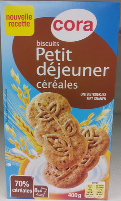 Biscuits Petit déjeuner céréales front packaging