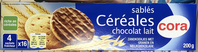 Sablés Céréales chocolat lait front packaging