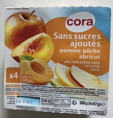 Compotes Sans sucres ajoutés Pomme Pêche Abricot