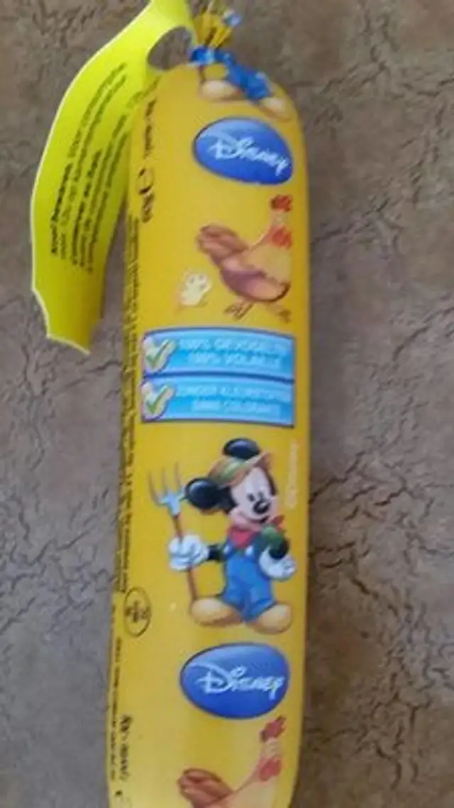 Saucisson au poulet front packaging