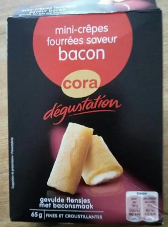 Mini-crêpes fourrées bacon front packaging