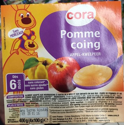 Pomme Coing front packaging