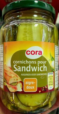 Cornichons pour Sandwich Aigre-Doux front packaging