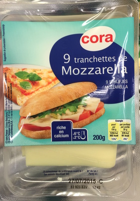 9 tranchettes de Mozzarella (22,2% MG)