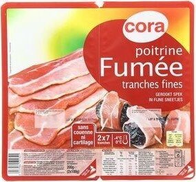 Poitrine fumée tranches fines