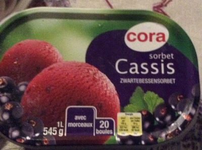 Sorbet Cassis front packaging