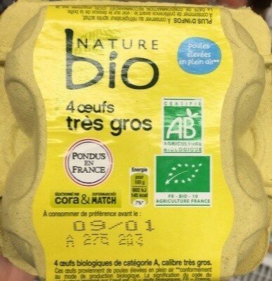 4 oeufs très gros front packaging