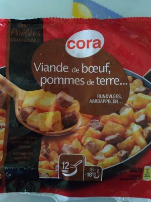 Viande de bœuf, pommes de terre front packaging