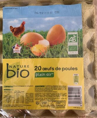 Oeufs de poules plein air Bio
