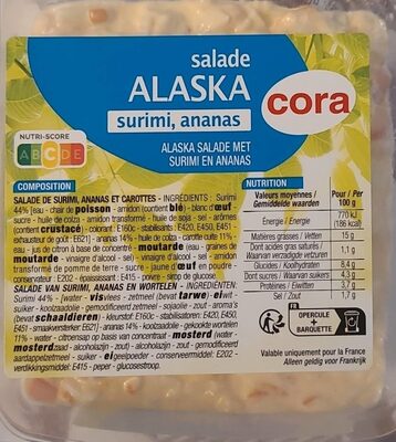 Salade Alaska surimi ananas front packaging