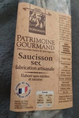 Saucisson sec front packaging