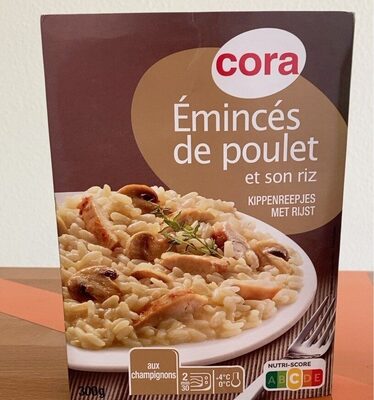 Eminces de poulet et son riz