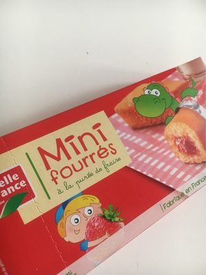 Mini fourrés Saveur Fraise front packaging