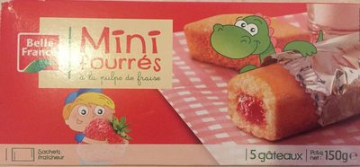 Mini Fourrés à la Pulpe de Fraise front packaging